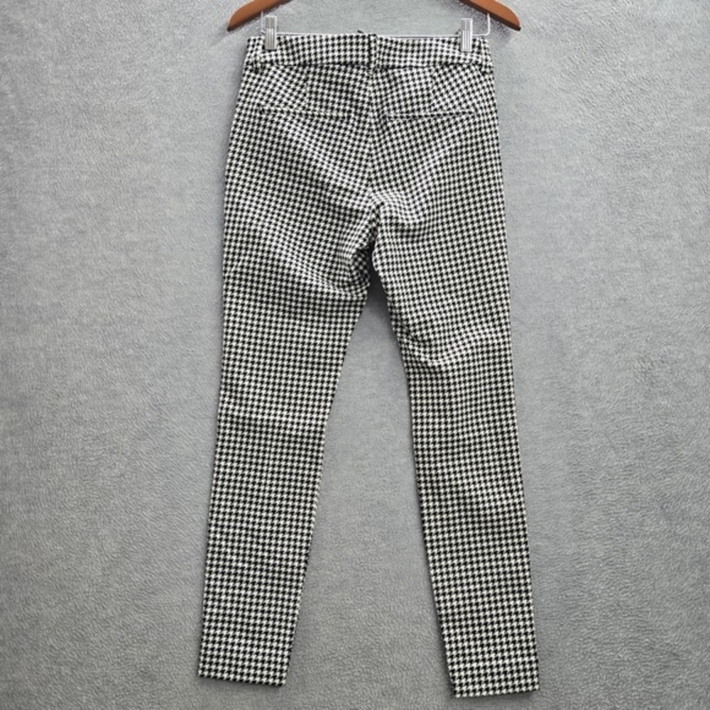 Old Navy Women Pants 4 PETITE Black Houndstooth Dress Pants High-Rise Pixie - Picture 15 of 16